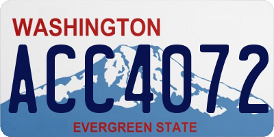 WA license plate ACC4072