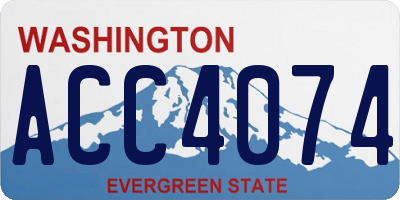 WA license plate ACC4074