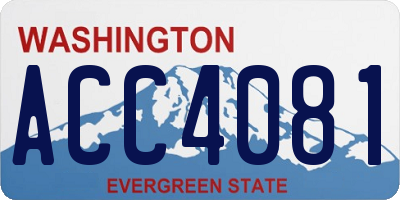 WA license plate ACC4081