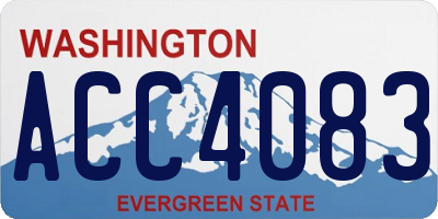 WA license plate ACC4083
