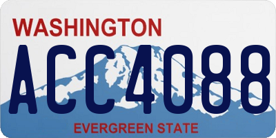 WA license plate ACC4088
