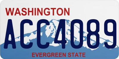 WA license plate ACC4089