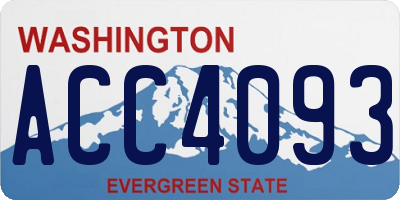WA license plate ACC4093