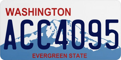 WA license plate ACC4095