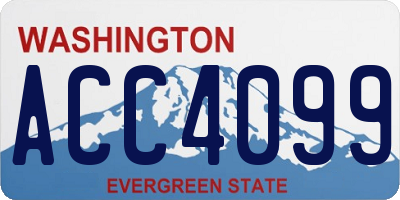 WA license plate ACC4099