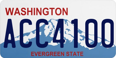 WA license plate ACC4100
