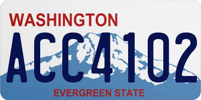 WA license plate ACC4102