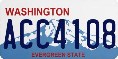 WA license plate ACC4108