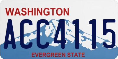WA license plate ACC4115