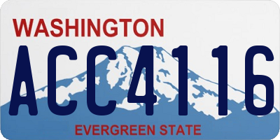 WA license plate ACC4116