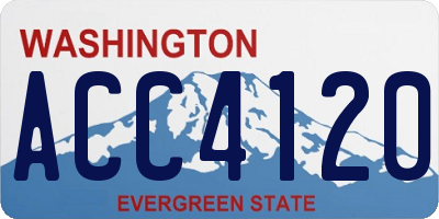 WA license plate ACC4120