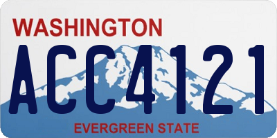 WA license plate ACC4121