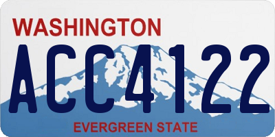 WA license plate ACC4122