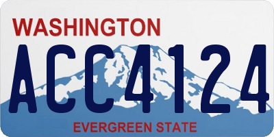 WA license plate ACC4124