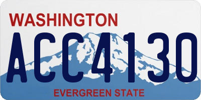 WA license plate ACC4130