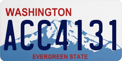 WA license plate ACC4131