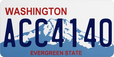 WA license plate ACC4140