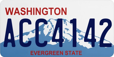 WA license plate ACC4142