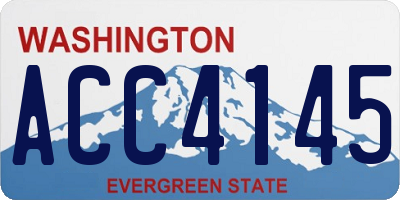 WA license plate ACC4145