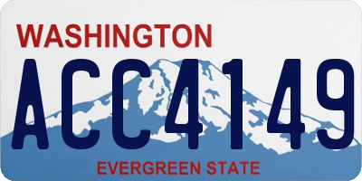 WA license plate ACC4149