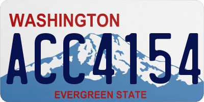 WA license plate ACC4154