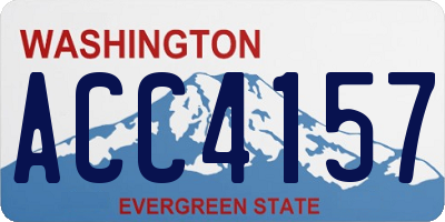 WA license plate ACC4157