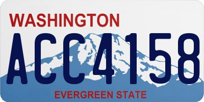 WA license plate ACC4158