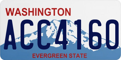 WA license plate ACC4160