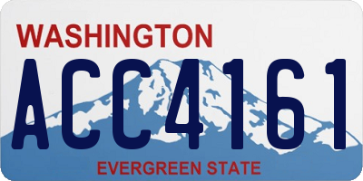 WA license plate ACC4161