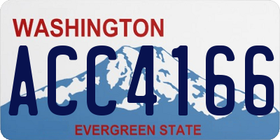 WA license plate ACC4166