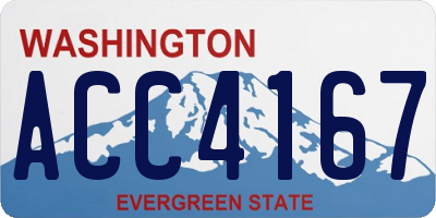 WA license plate ACC4167