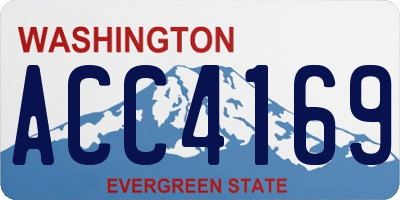 WA license plate ACC4169