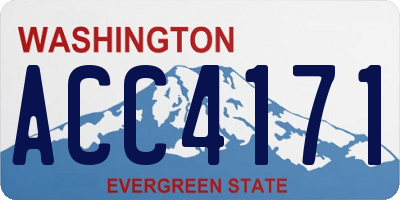 WA license plate ACC4171