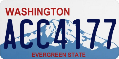 WA license plate ACC4177
