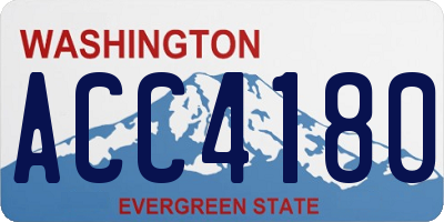 WA license plate ACC4180