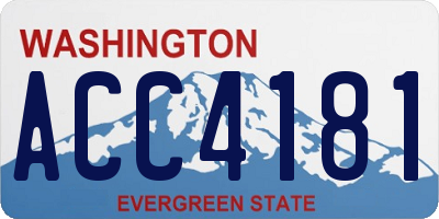 WA license plate ACC4181