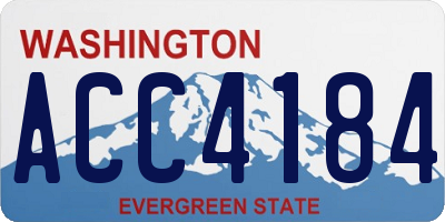WA license plate ACC4184