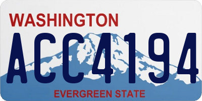 WA license plate ACC4194