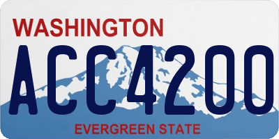 WA license plate ACC4200