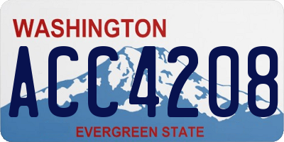 WA license plate ACC4208