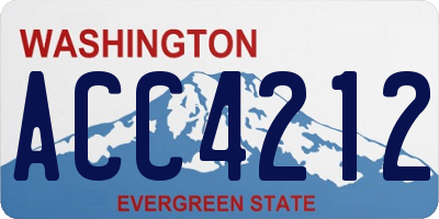 WA license plate ACC4212