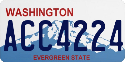 WA license plate ACC4224