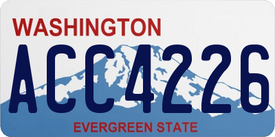WA license plate ACC4226