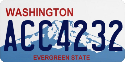WA license plate ACC4232