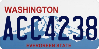 WA license plate ACC4238