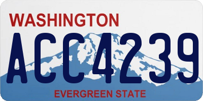 WA license plate ACC4239