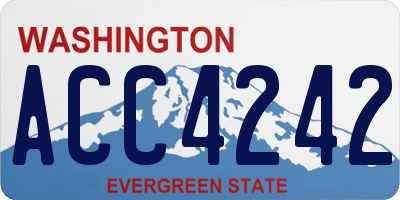 WA license plate ACC4242
