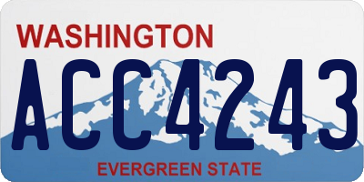 WA license plate ACC4243