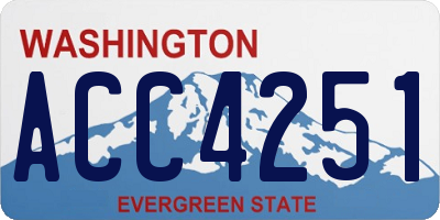 WA license plate ACC4251