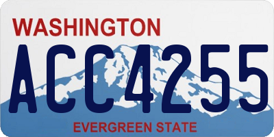 WA license plate ACC4255
